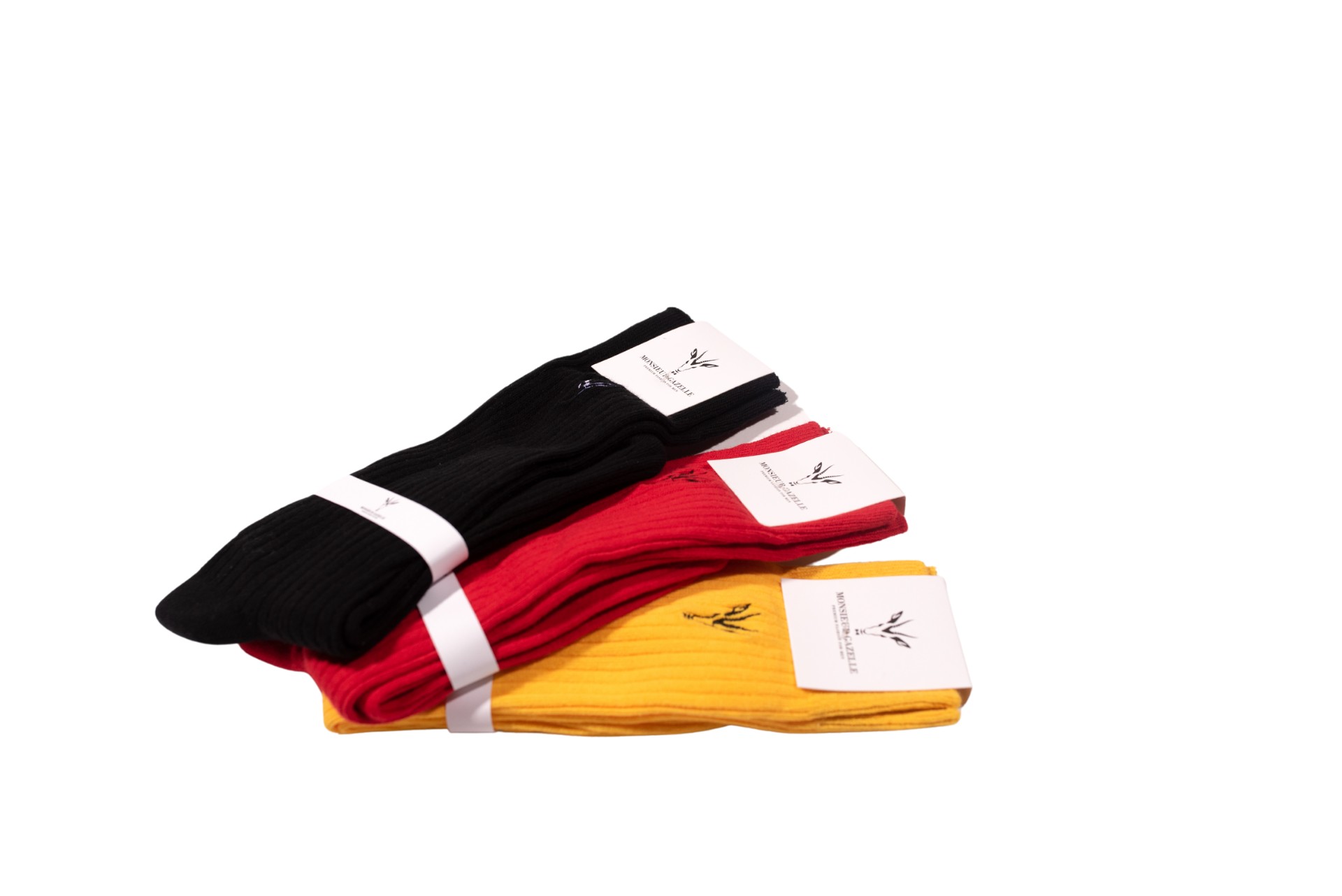 Monsieur Gazelle® Premium Herren Socken 3 PaarGelb – Rot – Schwarz –  Monsieur Gazelle Fashion